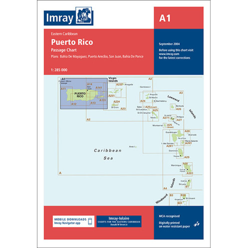 Imray - A1 - Puerto Rico - Passage Chart Imray - A1 - Puerto Rico - Passage Chart