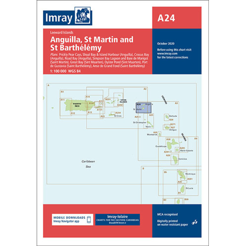 Imray - A24 - Anguilla, St Martin and St Barthélémy