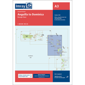 Imray - A3 - Anguilla to Dominica - Passage Chart