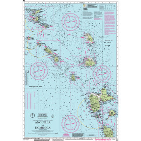 Imray - A3 - Anguilla to Dominica - Passage Chart