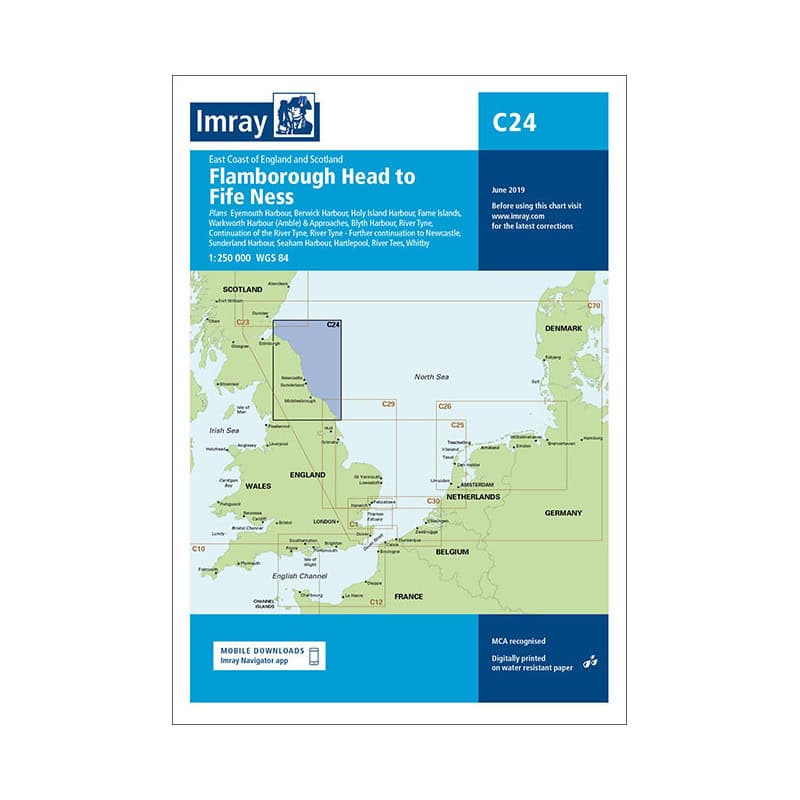 Imray - C24 - Flamborough Head to Fife Ness - Passage Chart