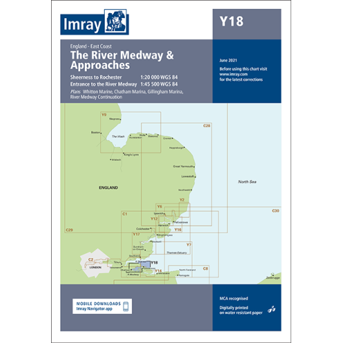 Imray - Y18 - The River Medway & Approaches - Sheerness to Rochester and River Thames Sea Reach