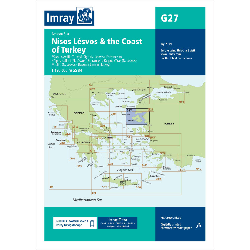 Imray - G27 - Nisos Lésvos & the Coast of Turkey