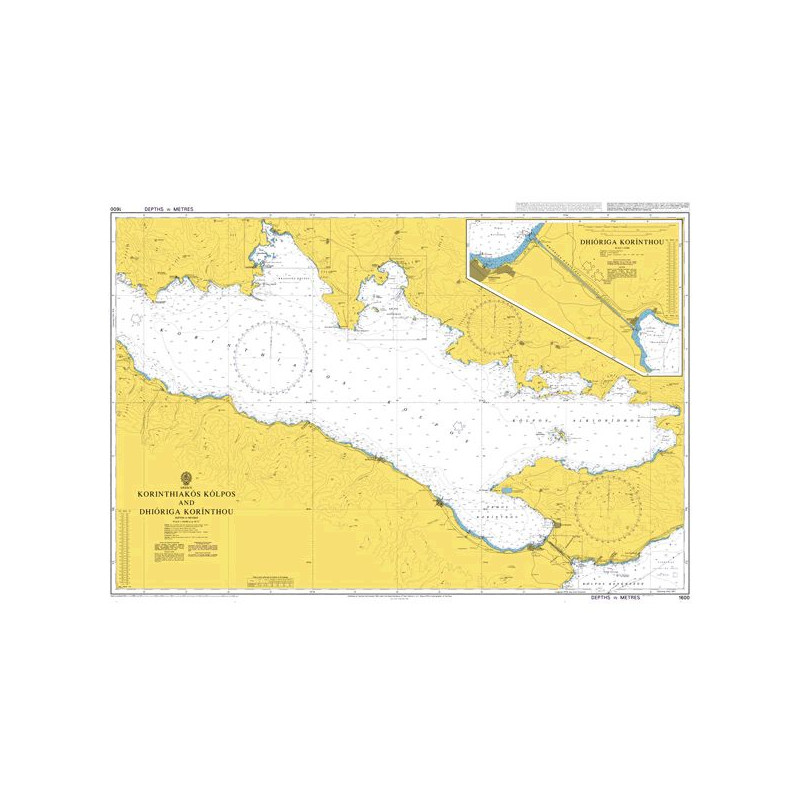 Admiralty Raster ARCS - 1600 - Korinthiakos Kolpos and Dioryga Korinthou