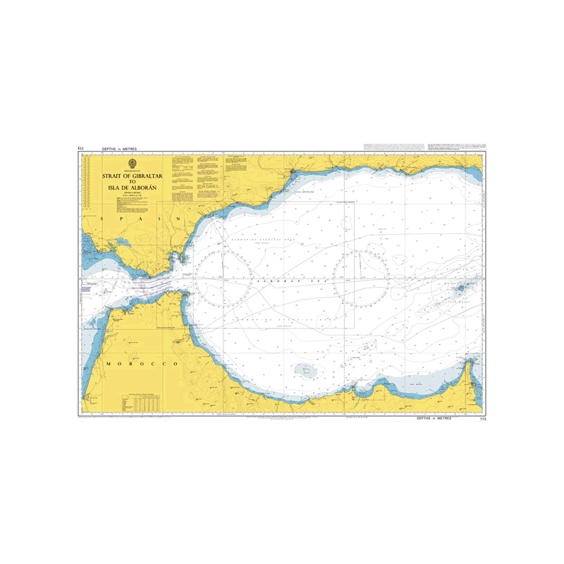 Admiralty Raster ARCS - 773 - Strait of Gibraltar to Isla de Alboran