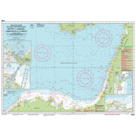 Imray - M22 - Egypt to Israel, Lebanon and Cyprus - Passage Chart