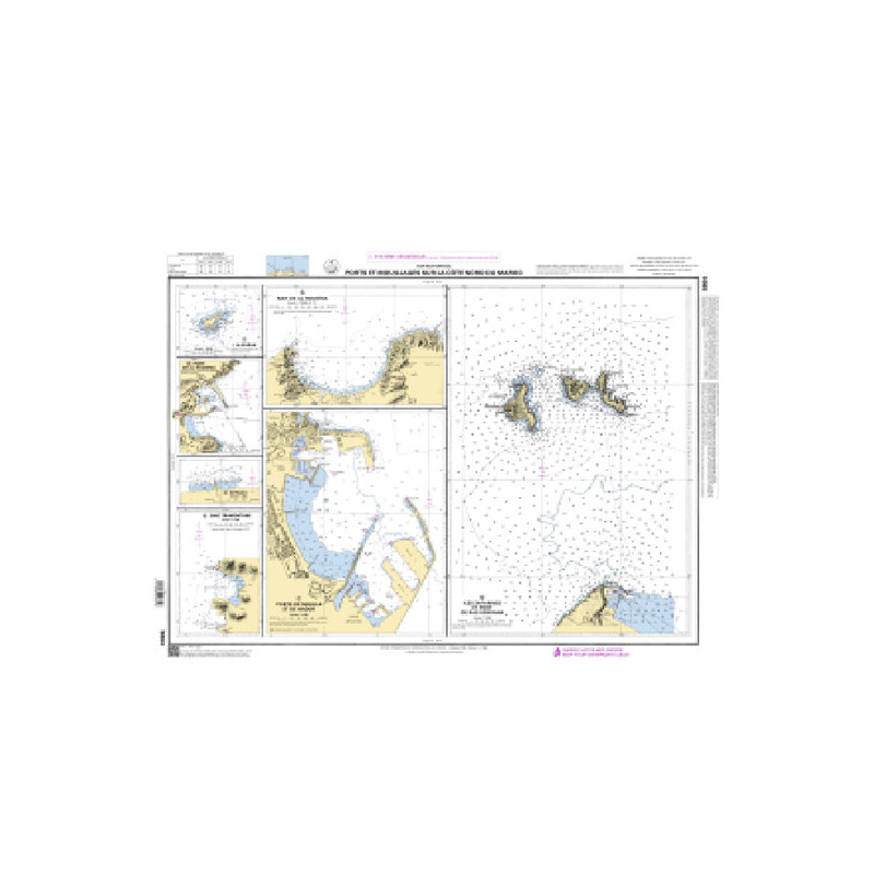 Shom C - 5864 - Ports et mouillages sur la côte Nord du Maroc