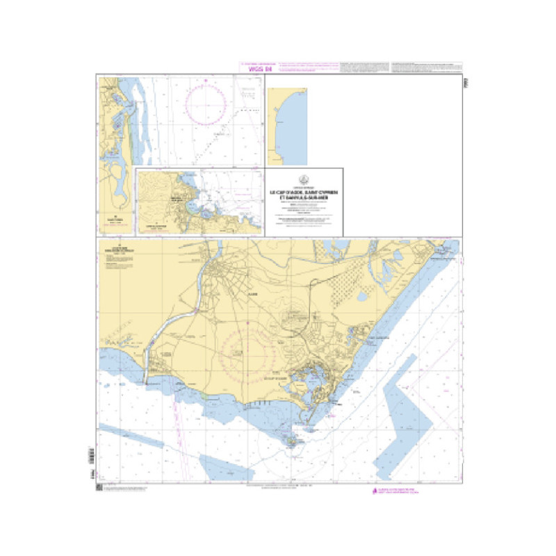 Shom C - 7003 - Le Cap d'Agde, Saint-Cyprien, Banyuls-sur-Mer et Guissan