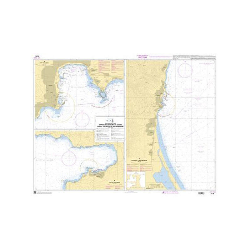 Shom C - 7436 - Approches et port de Bastia - Ports d'Ajaccio et de Propriano