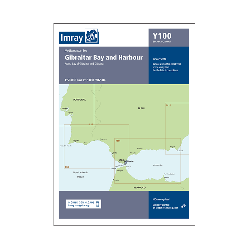 Carte marine Imray - Y100 - Gibraltar bay and harbour