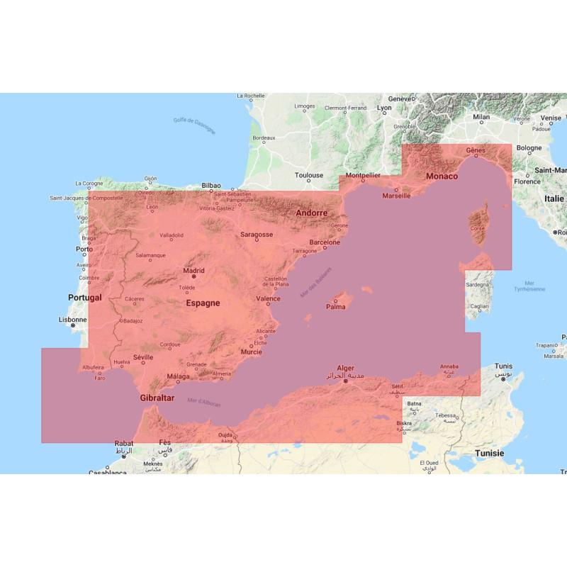 Navionics+ Regular NAEU010R Espagne, Côte Méditerranéenne - new chart