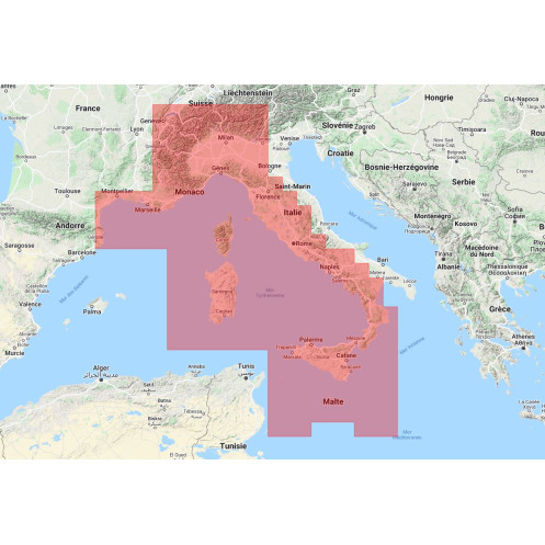 Navionics+ Regular NAEU012R Mer Méditerranée, Cen. & Ouest - new chart