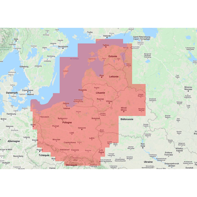 Navionics+ Regular NAEU081R Mer Baltique, Côte Est - carte neuve