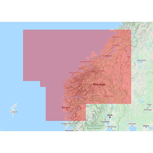 Navionics+ Regular NAEU052R Norvège, Sognefjord - Svefjorden - new chart