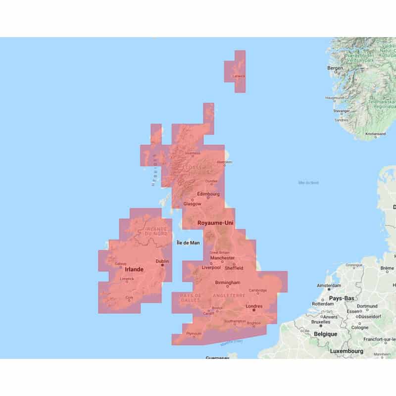 Navionics+ Regular NAEU072R Royaume-Uni et Irlande Lacs et rivières - new chart