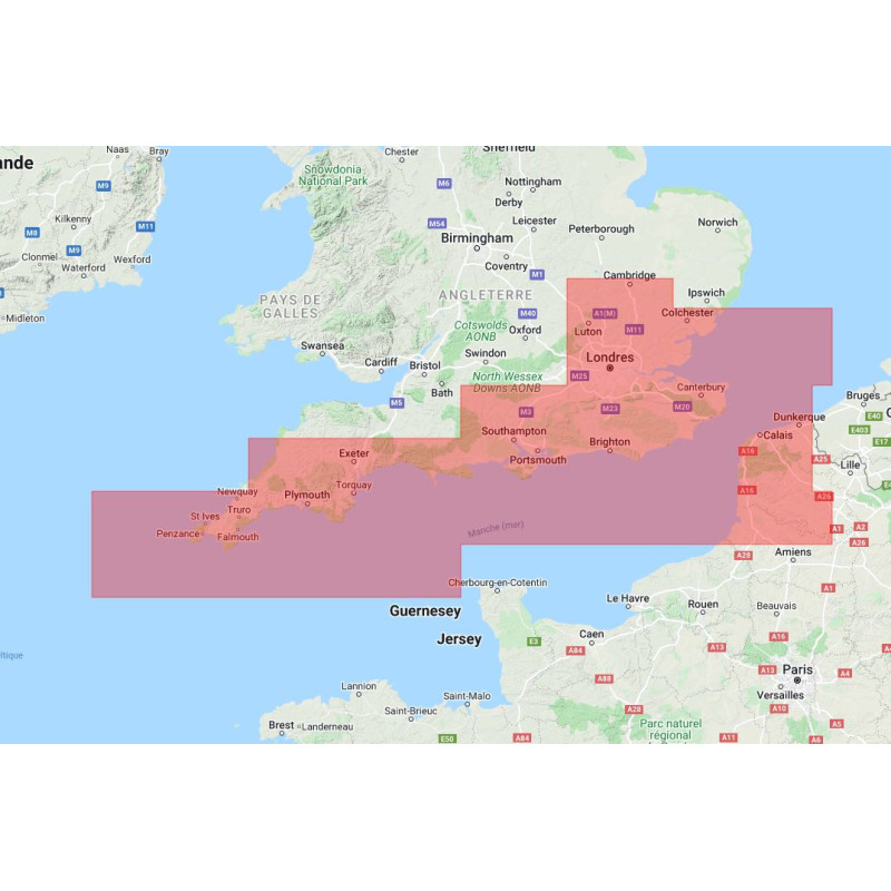 Navionics+ Regular NAEU074R Angleterre, Côte Sud - new chart