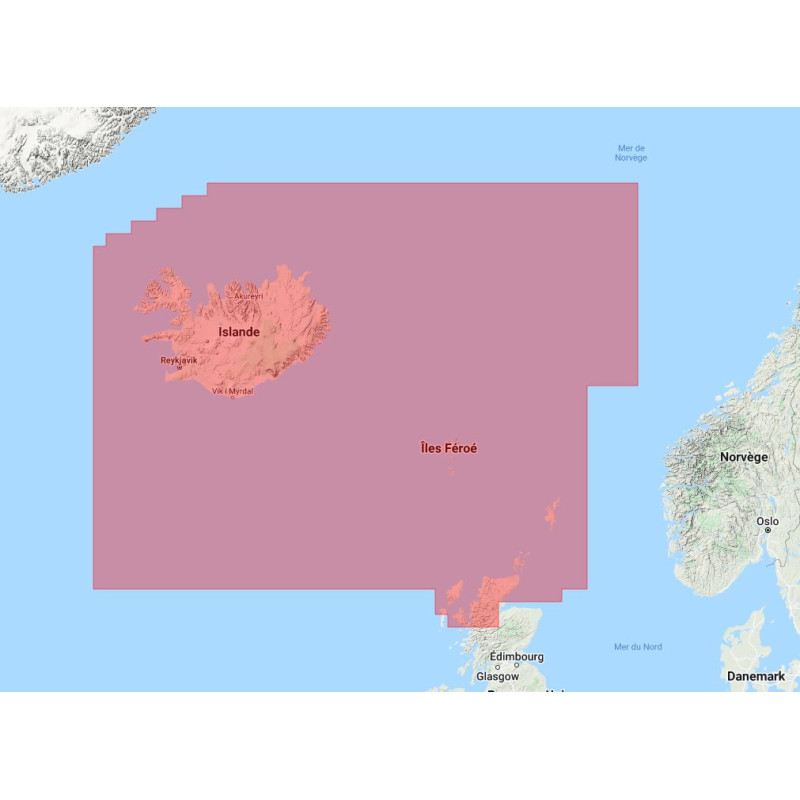 Navionics+ Regular NAEU043R Islande, Ecosse Nord - new chart