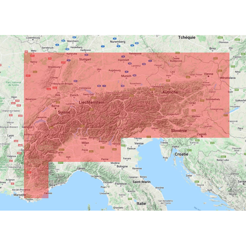 Navionics+ Regular NAEU066R Alpes, eaux intérieures - carte neuve