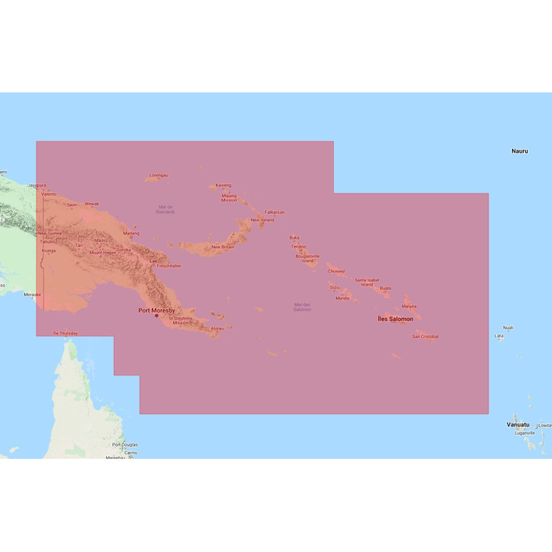 Navionics+ Regular NAAE025R Papouasie Nouvelle-Guinée et îles Salomon - carte neuve