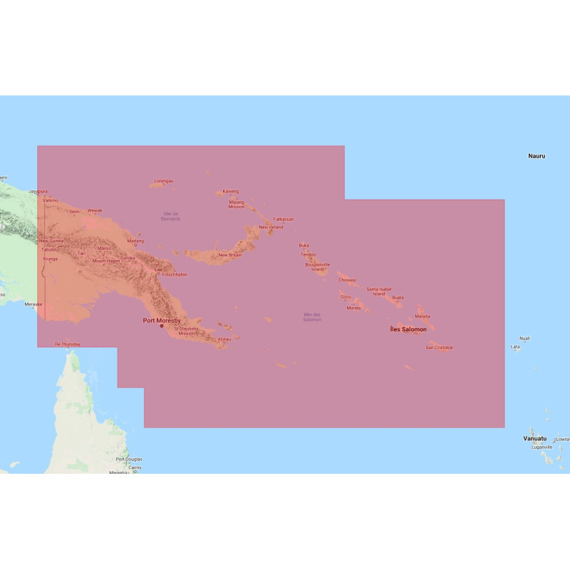 Navionics+ Regular NAAE025R Papouasie Nouvelle-Guinée et îles Salomon - new chart