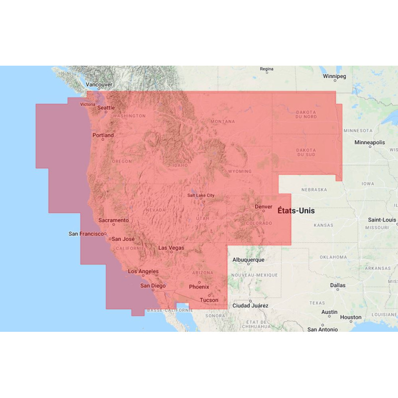 Navionics+ Regular NAUS008R Etats-Unis Ouest - carte neuve