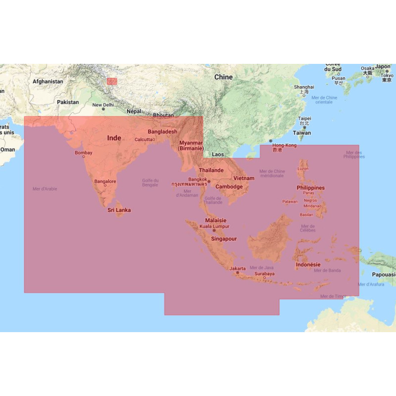 Navionics+ Large NAAE010L Océan Indien et Sud de la mer de Chine - new chart