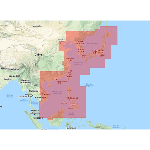 Navionics+ Large NAAE011L Chine, Corée et Japon - carte neuve