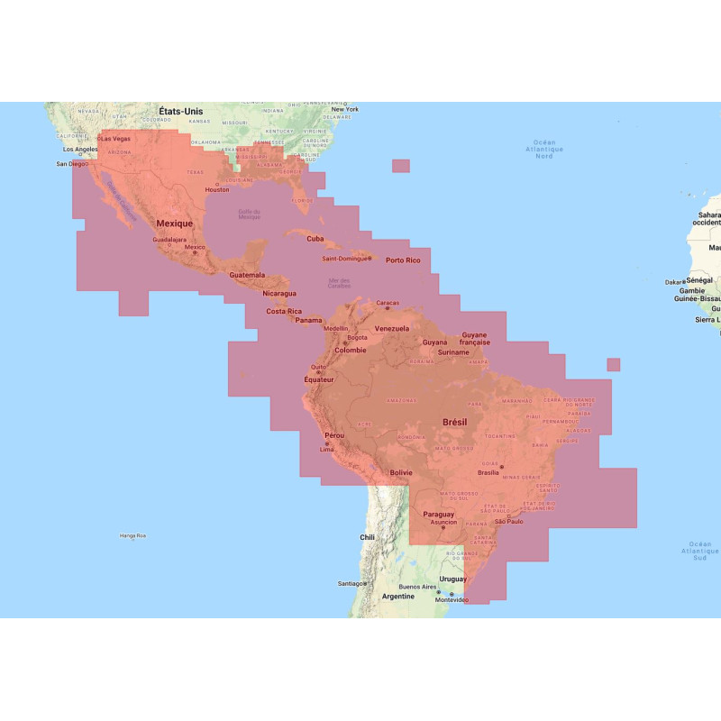 Navionics+ Large NASA004L Mexique, Caraïbes au Brésil - carte neuve