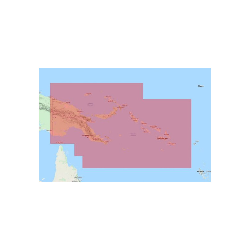 Navionics+ Regular NAAE025R Papouasie Nouvelle-Guinée et îles Salomon - mise à jour