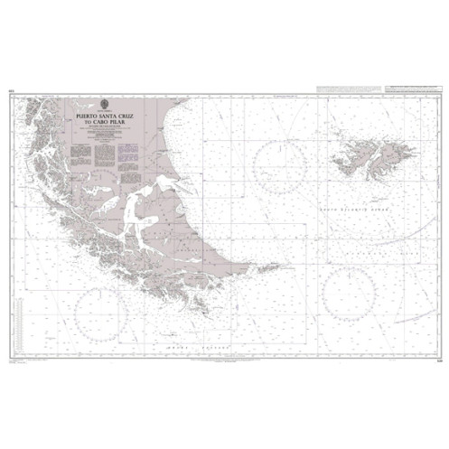 Admiralty Raster Géotiff - 539 - Puerto Santa Cruz to Cabo Pilar including the Falkland Islands