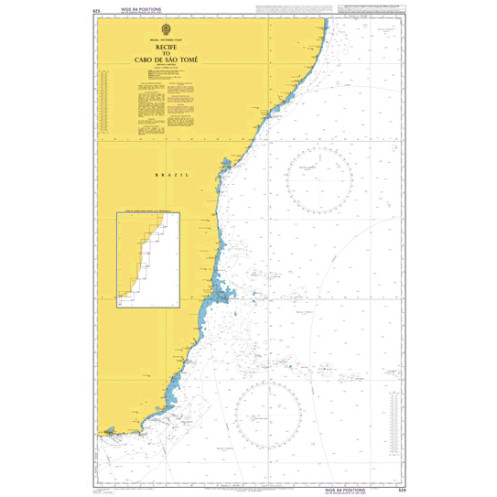 Admiralty - 0529 - carte marine - De Recife au cap de São Tomé