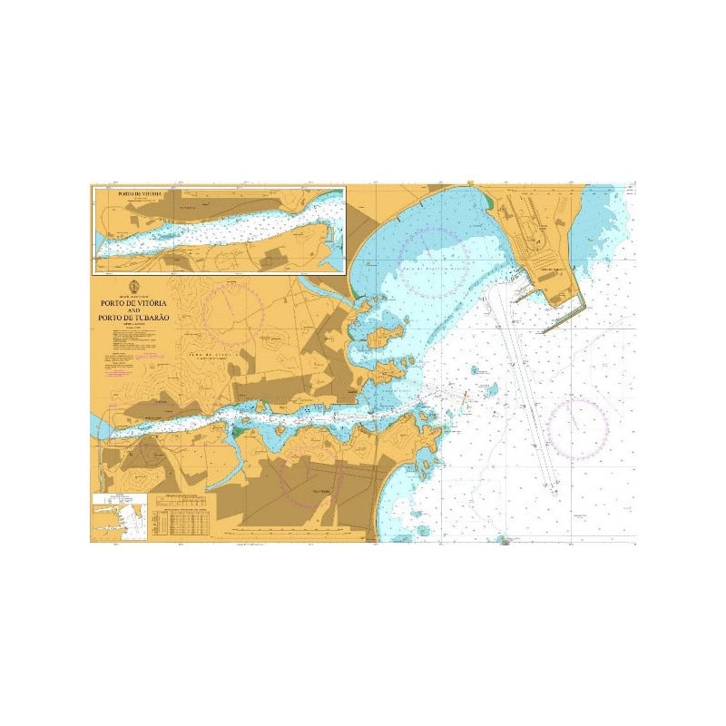 Admiralty - 0598 - carte marine - Porto de Vitoria et Porto de Tubarao