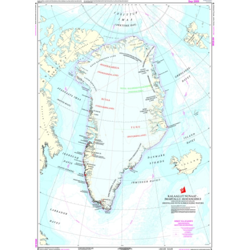 Danish Hydrographic Office - Kort G - Kalaallit Nunaat - Imartallu avatangiisui (Gronland med omgivende farvande) Greenland with