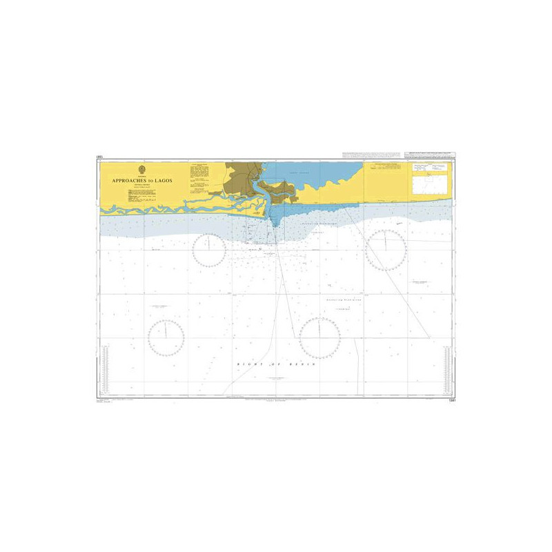 Admiralty - 1381 - nautical chart - Approaches to Lagos
