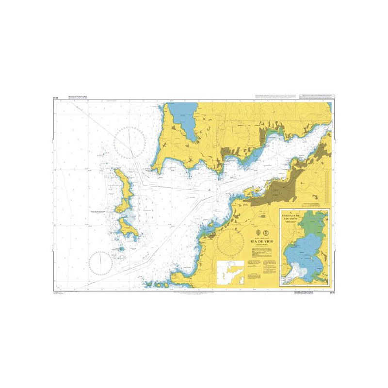 Admiralty - 1730 - nautical chart - Ria de Vigo