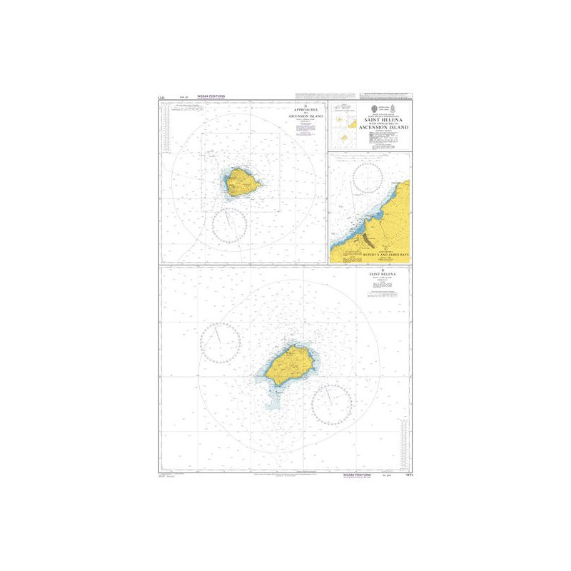 Admiralty - 1771 - Saint Helena with Approaches to Ascension Island