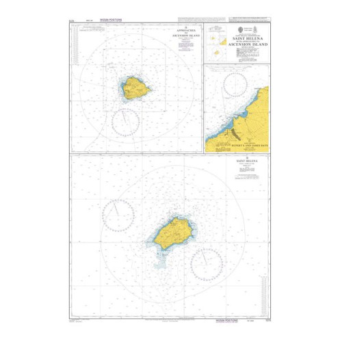 Admiralty - 1771 - Saint Helena with Approaches to Ascension Island