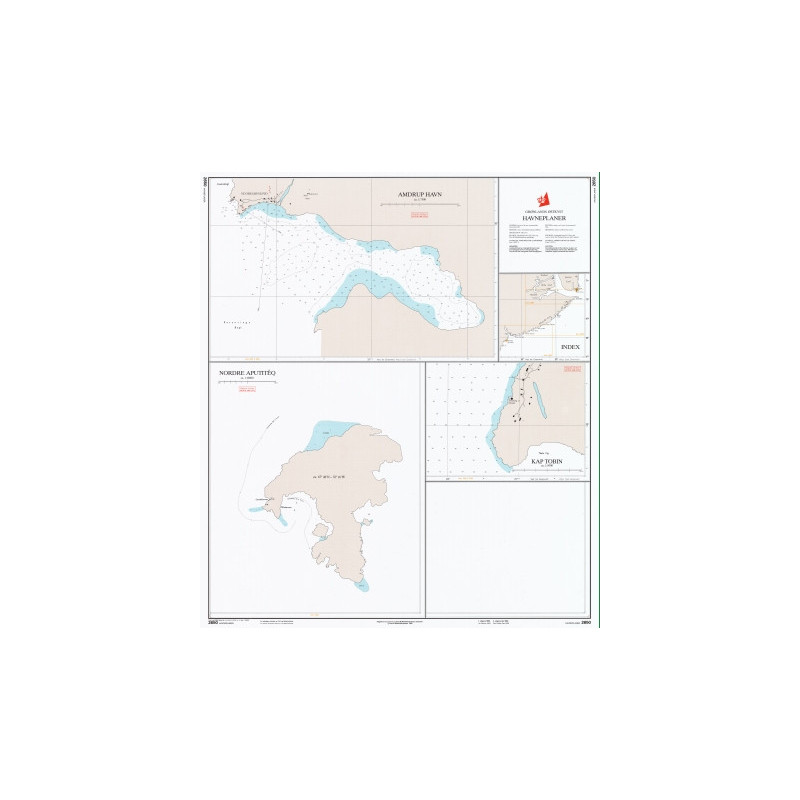 Danish Hydrographic Office - 2650 - Groenland ostkyst. Havneplaner