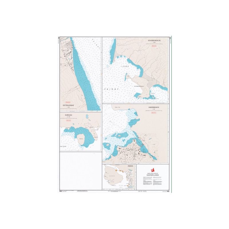 Danish Hydrographic Office - 1552 - Groenland Vestkyst. Havneplaner