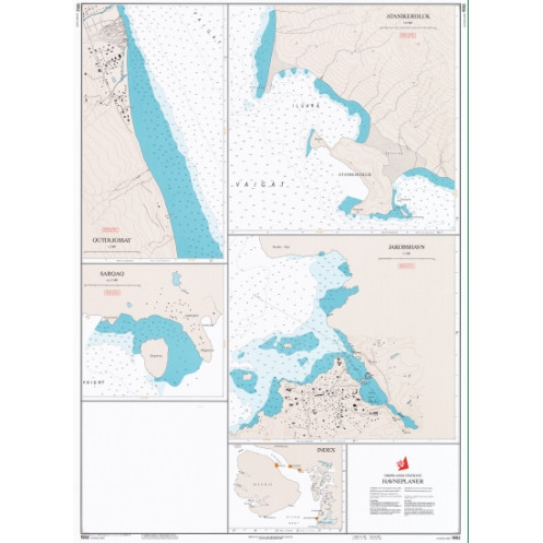 Danish Hydrographic Office - 1552 - Groenland Vestkyst. Havneplaner
