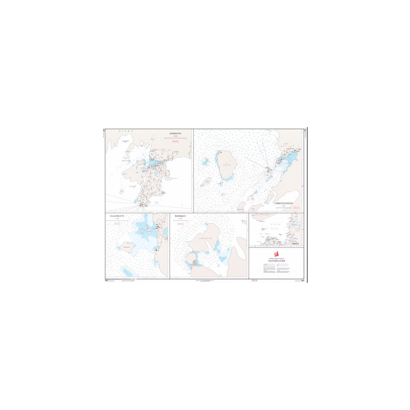 Danish Hydrographic Office - 1551 - Groenland Vestkyst. Havneplaner