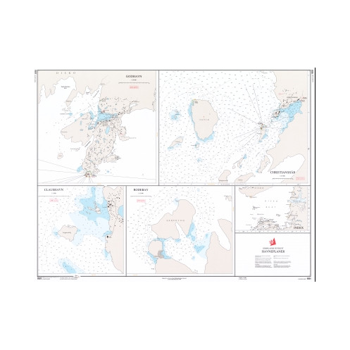 Danish Hydrographic Office - 1551 - Groenland Vestkyst. Havneplaner
