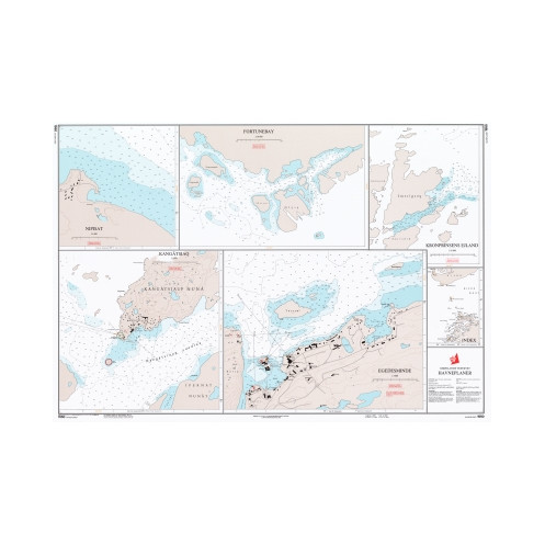 Danish Hydrographic Office - 1550 - Groenland Vestkyst. Havneplaner