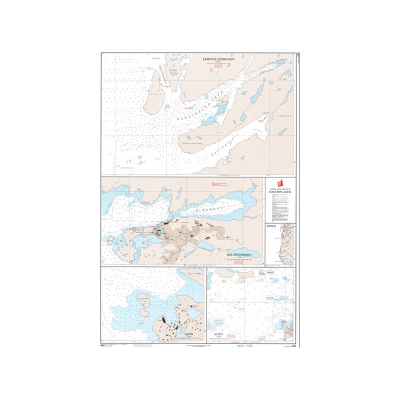Danish Hydrographic Office - 1451 - Groenland Vestkyst. Havneplaner