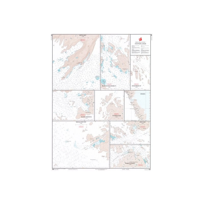 Danish Hydrographic Office - 1251 - Groenland Vestkyst. Havneplaner