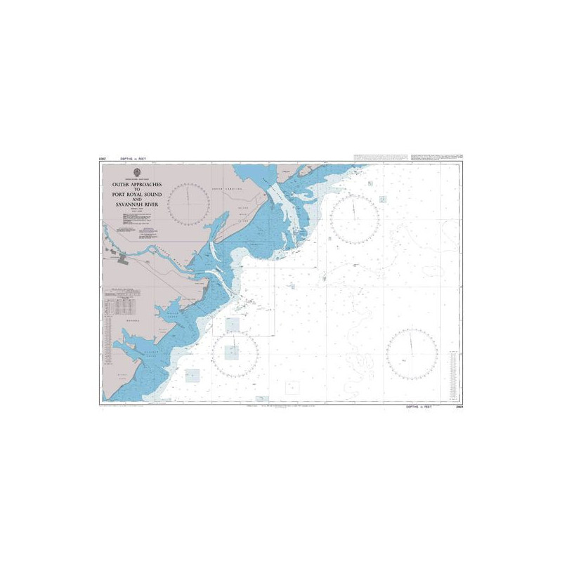 Admiralty - 2801 - Outer Approaches to Savannah River and Port Royal Sound