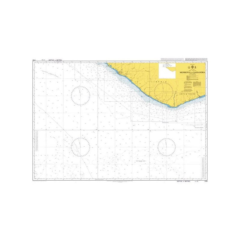 Admiralty - 3139 - carte marine - De Monrovia à Sassandra