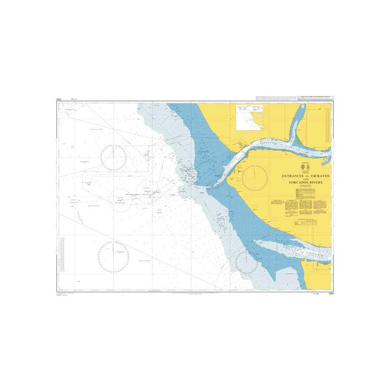 Admiralty - 3321 - Entrances to Escravos and Forcados Rivers