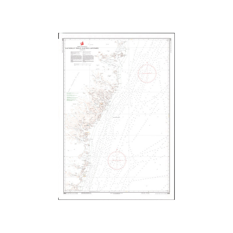 Danish Hydrographic Office - 2200 - Groenland ostkyst. Kap Herluf Trolle - Kap Poul Lovenorn