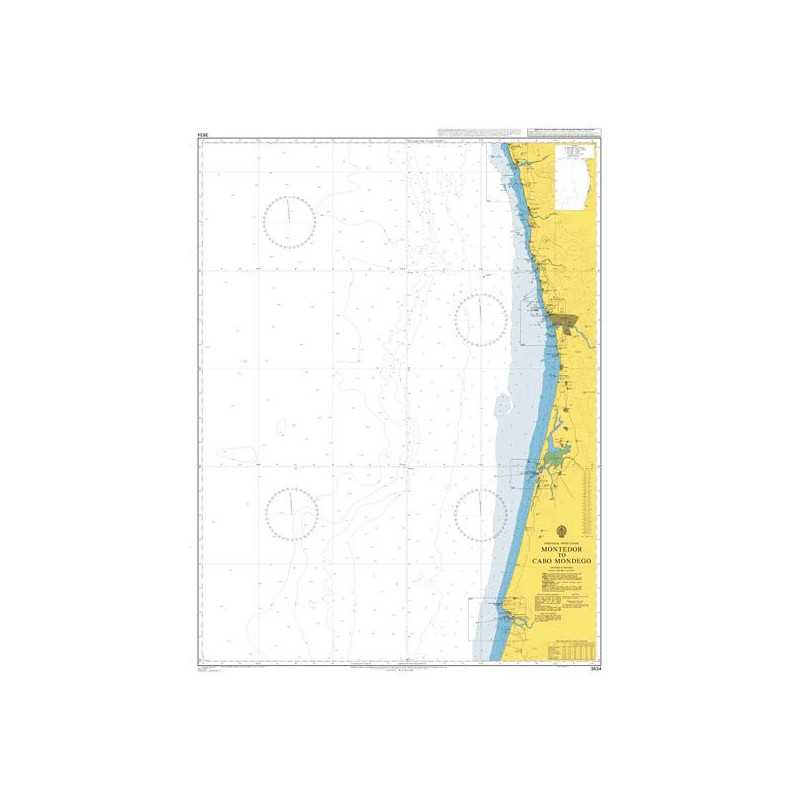 Admiralty - 3634 - carte marine - Montedor à Cabo Mondego